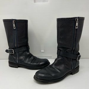 Jimmy Choo Black Combat & Moto Boots